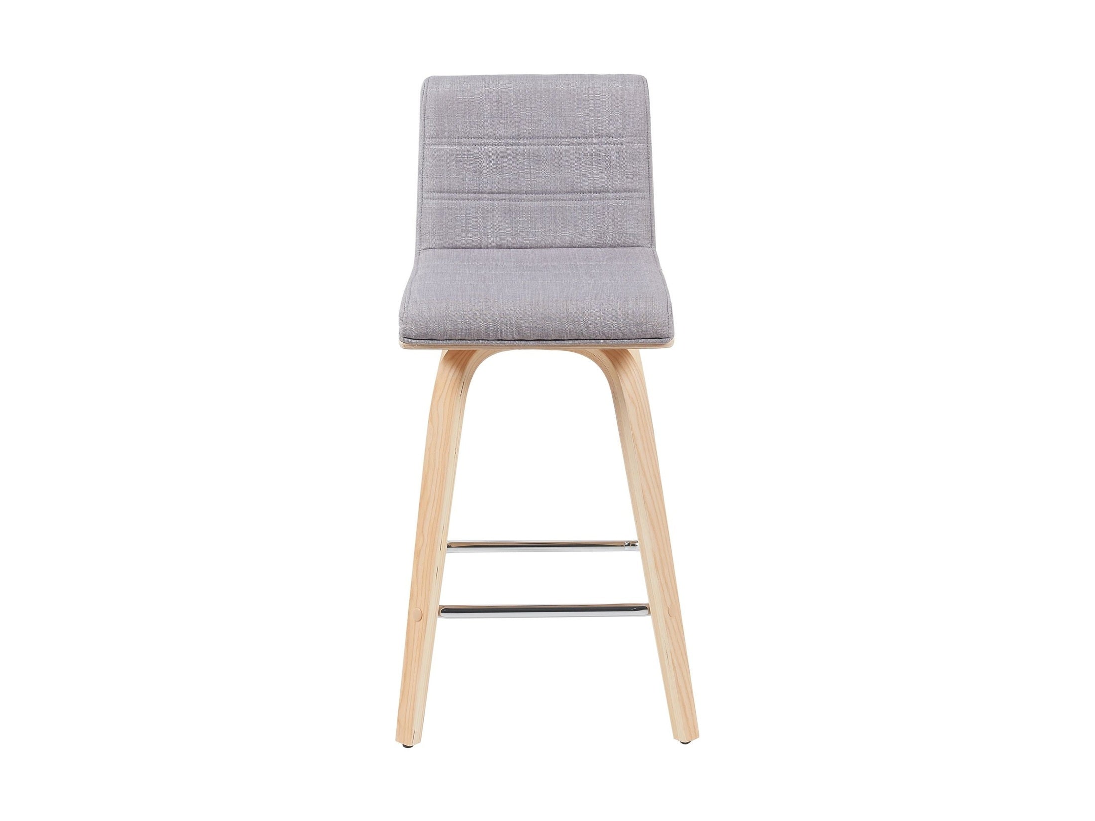 Vienna - Modern Counter Height Swivel Bar Stool - Patterned Oak Wood Frame