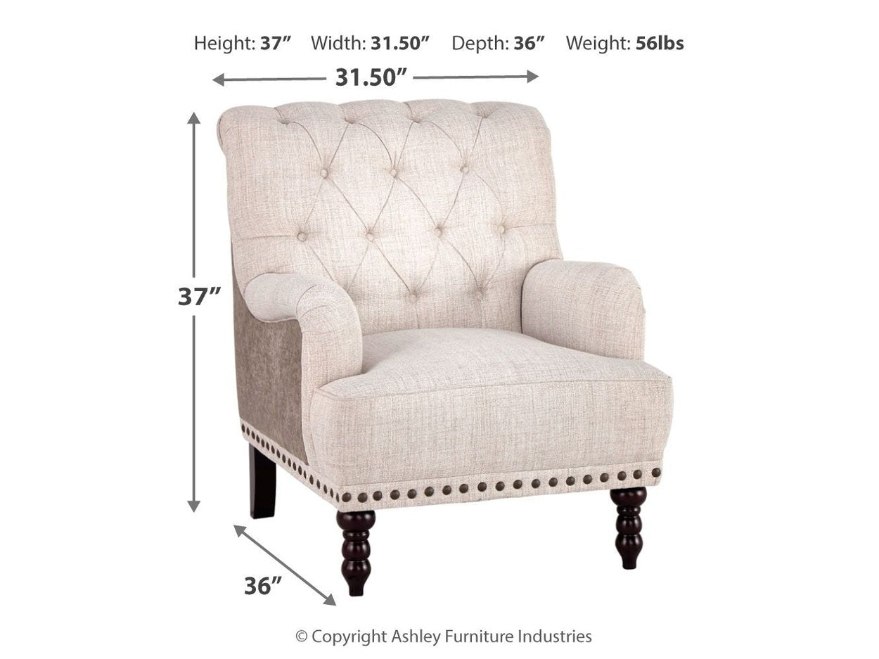 Tartonelle - Accent Chair - Ivory / Taupe