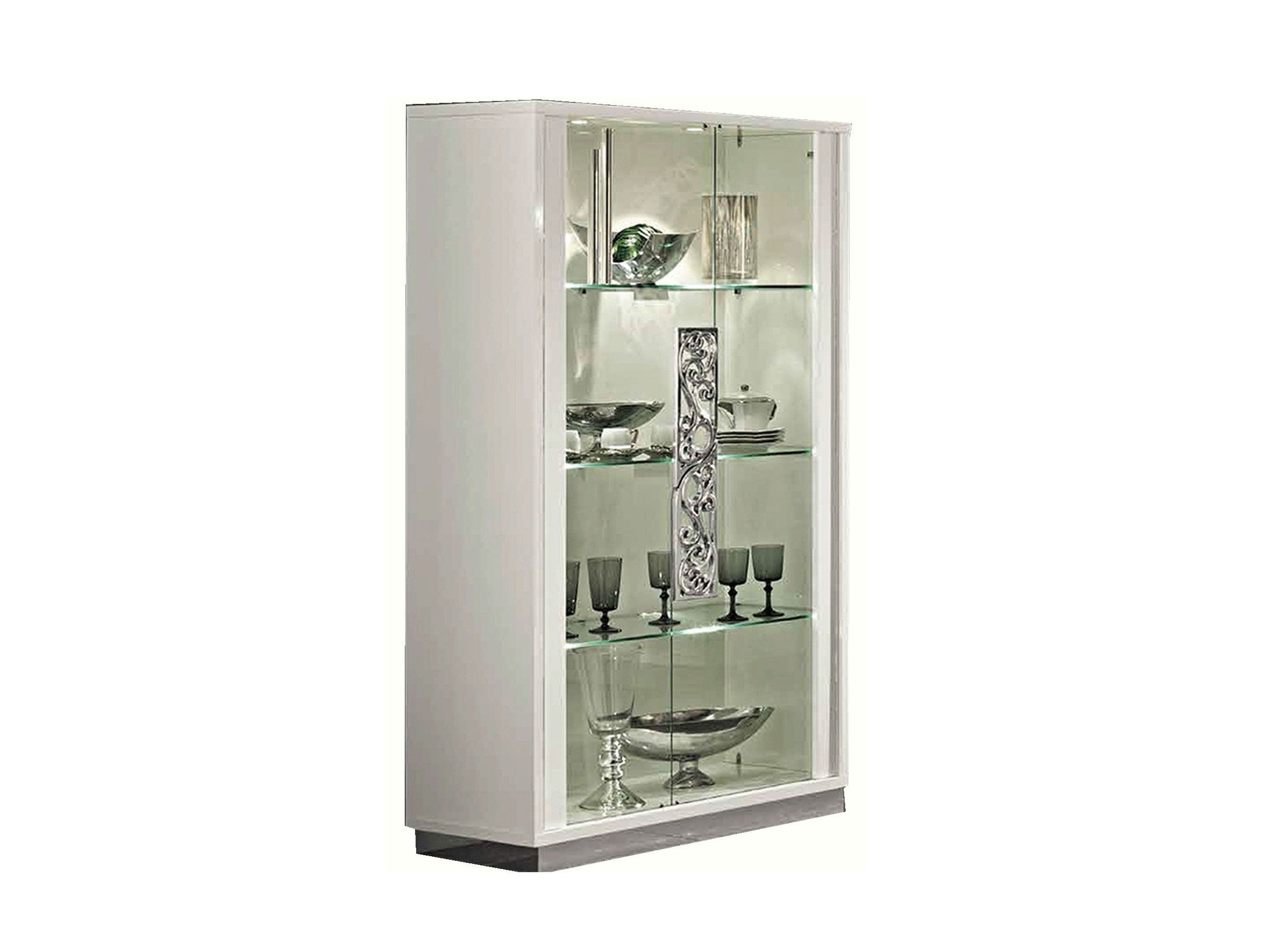 Roma - 2 Door Curio - White