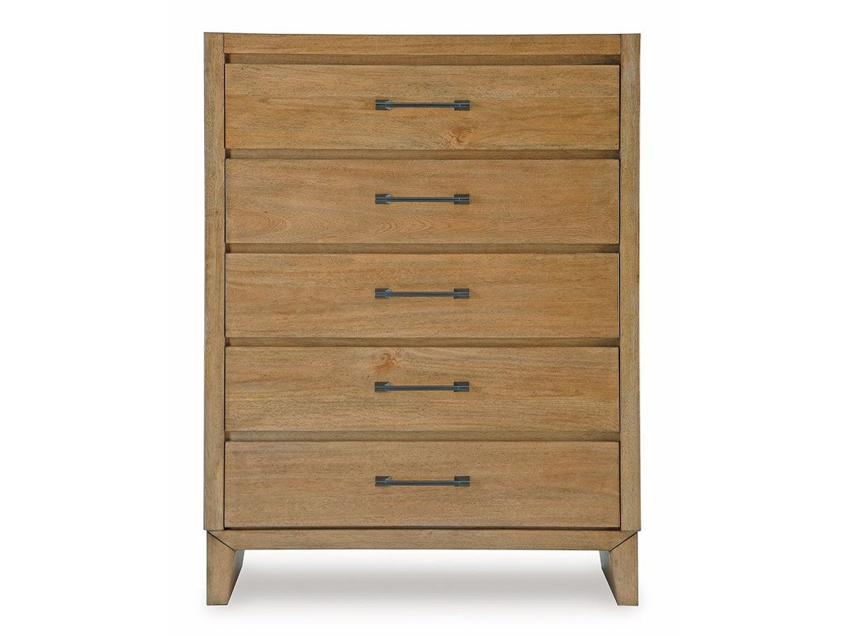 Sherbana - Five Drawer Chest - Light Brown