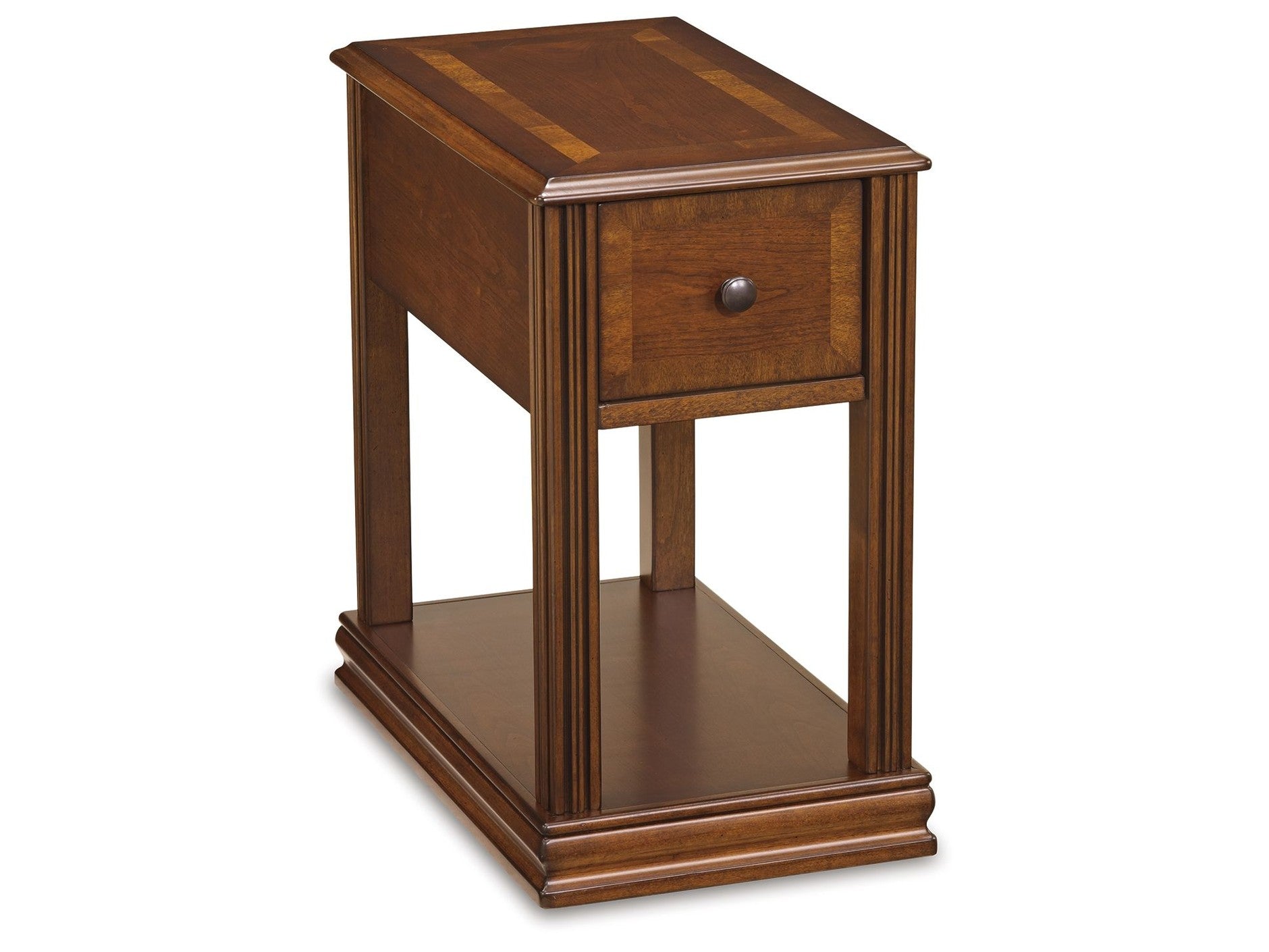 Breegin - Chair Side End Table - Removable Tray - Brown