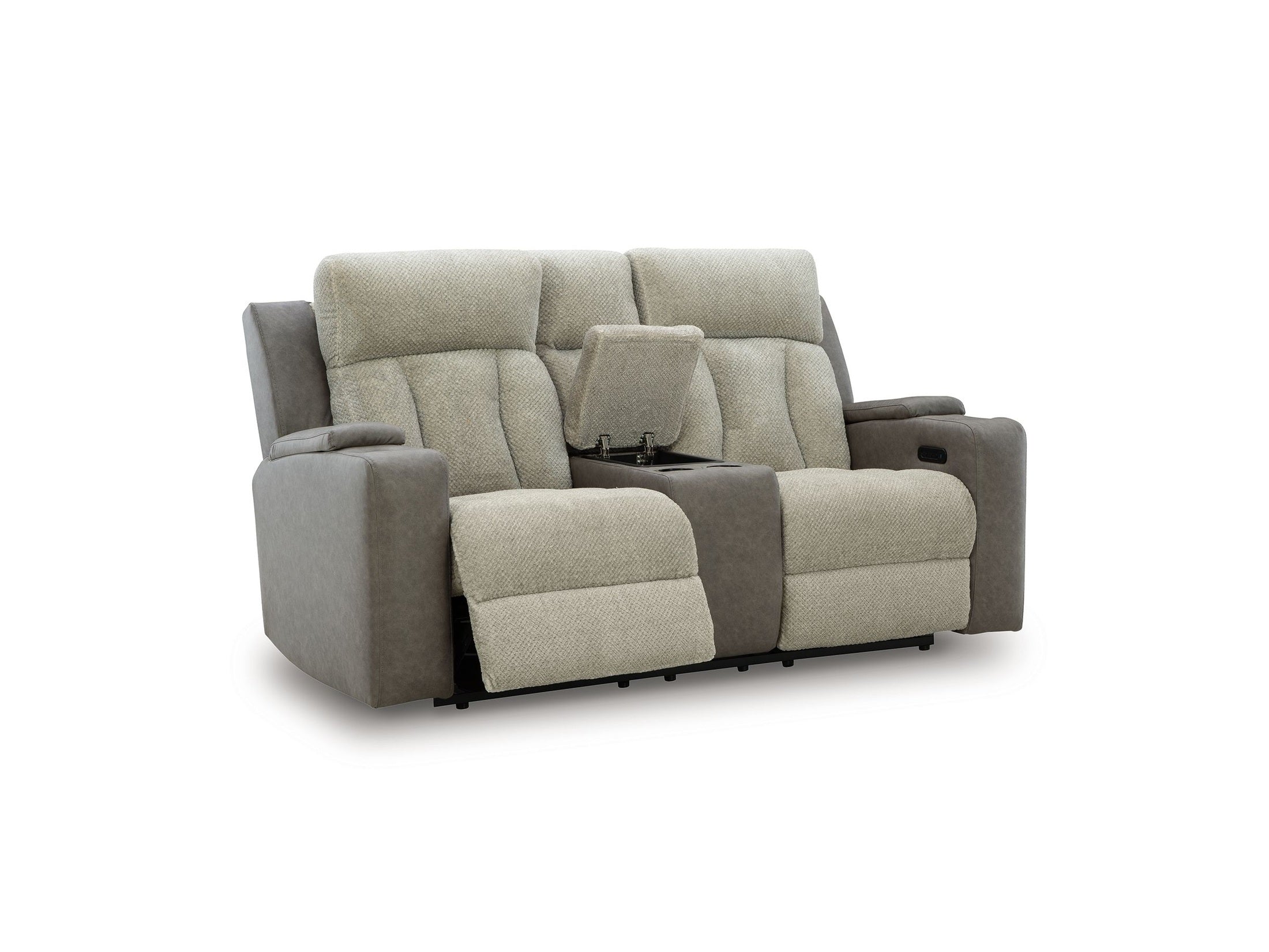 WhipLash - Power Reclining Loveseat With Console / Adj Headrest - Sisal
