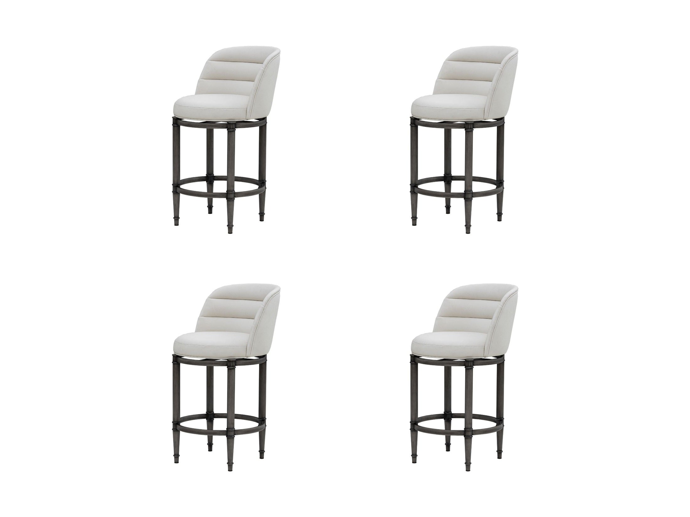 Eunice - Faux Leather Upholstered Swivel Counter Height Barstool