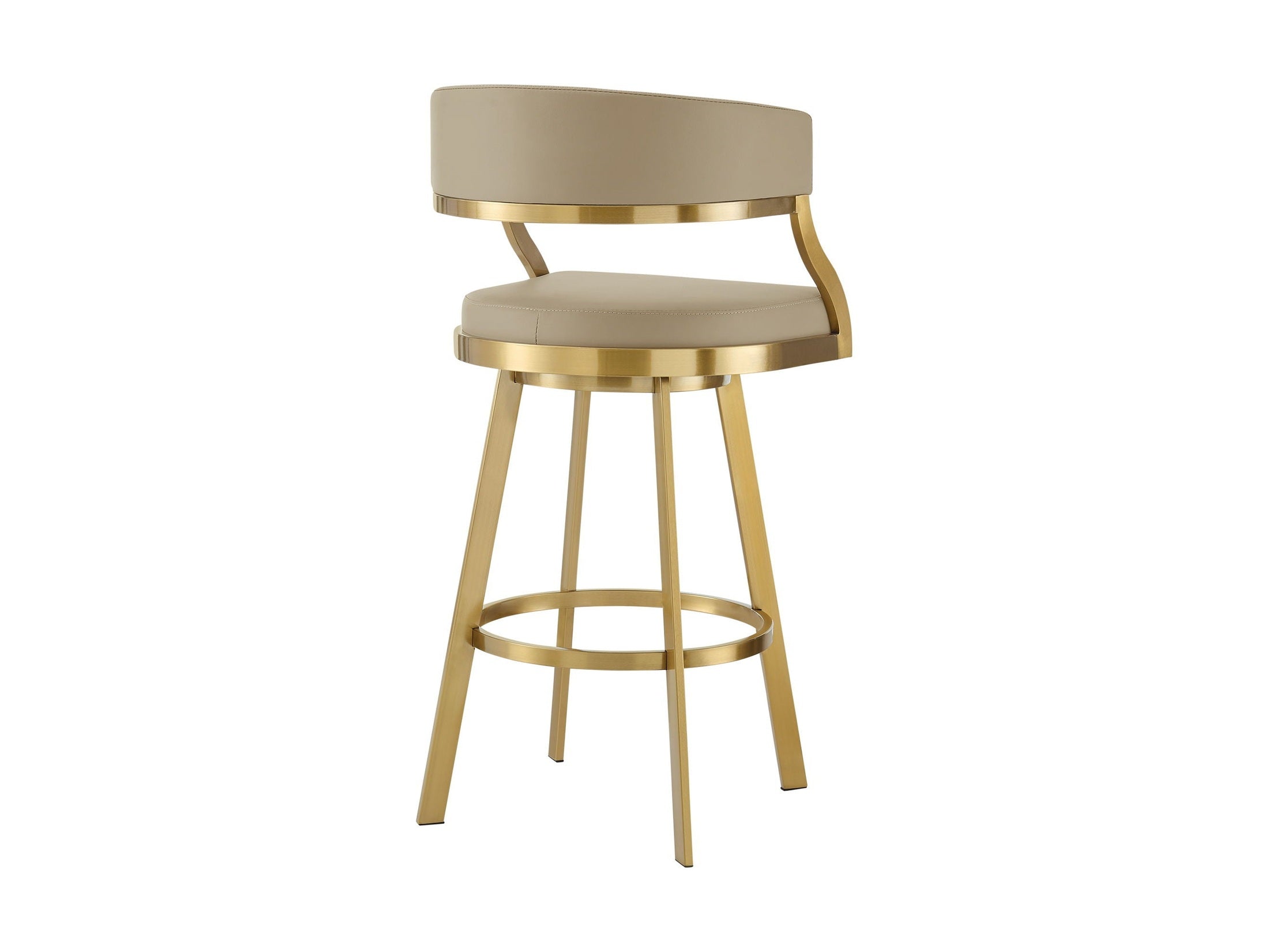 Saturn - Swivel Stool - Gold Legs