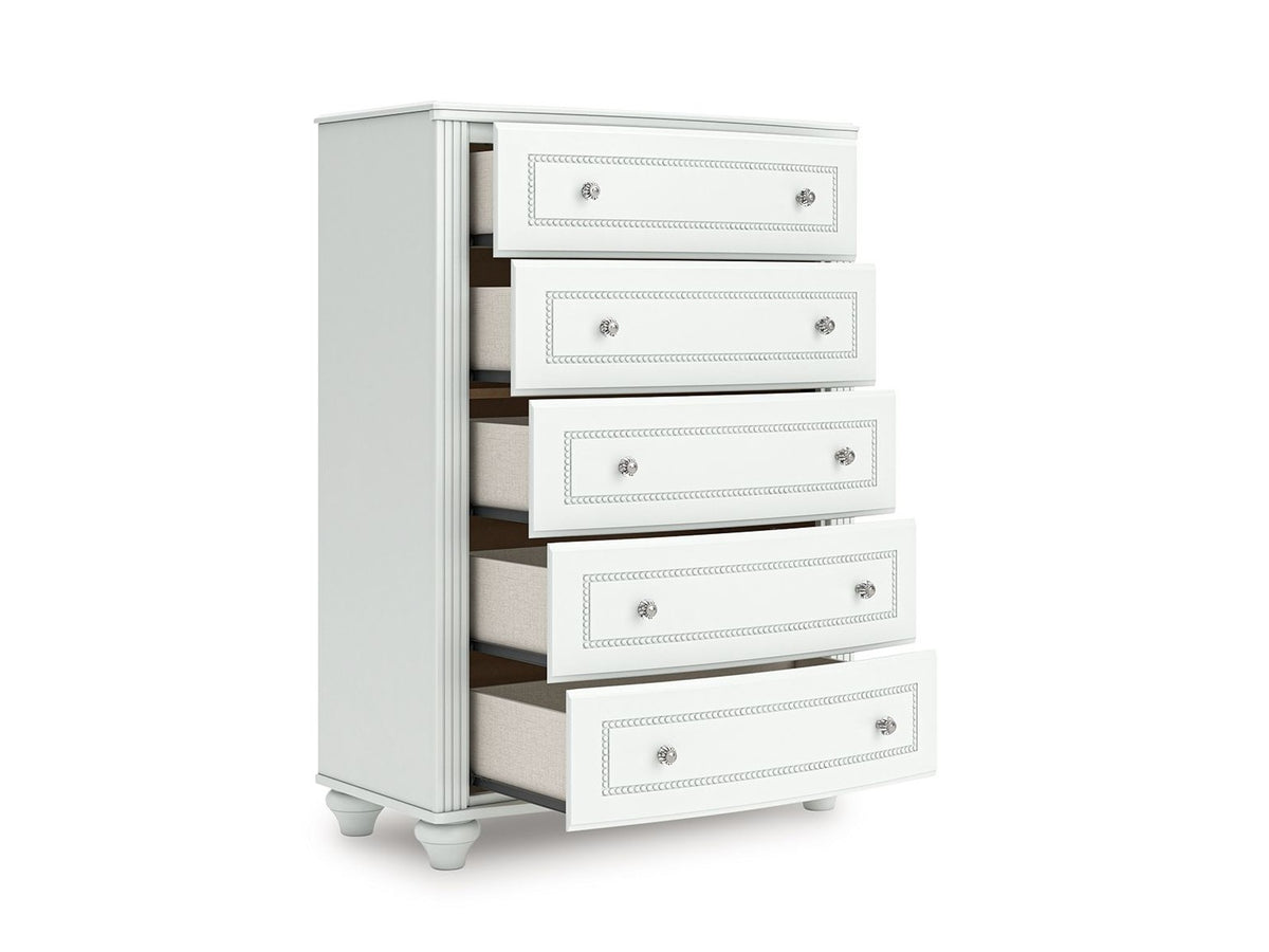 Kozlani - Five Drawer Chest - White