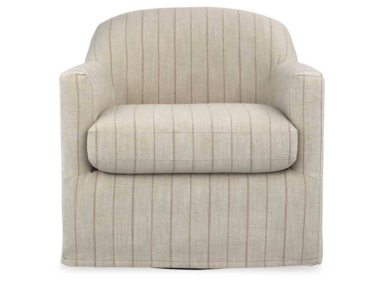 Valwick - Swivel Accent Chair - Cream / Brown