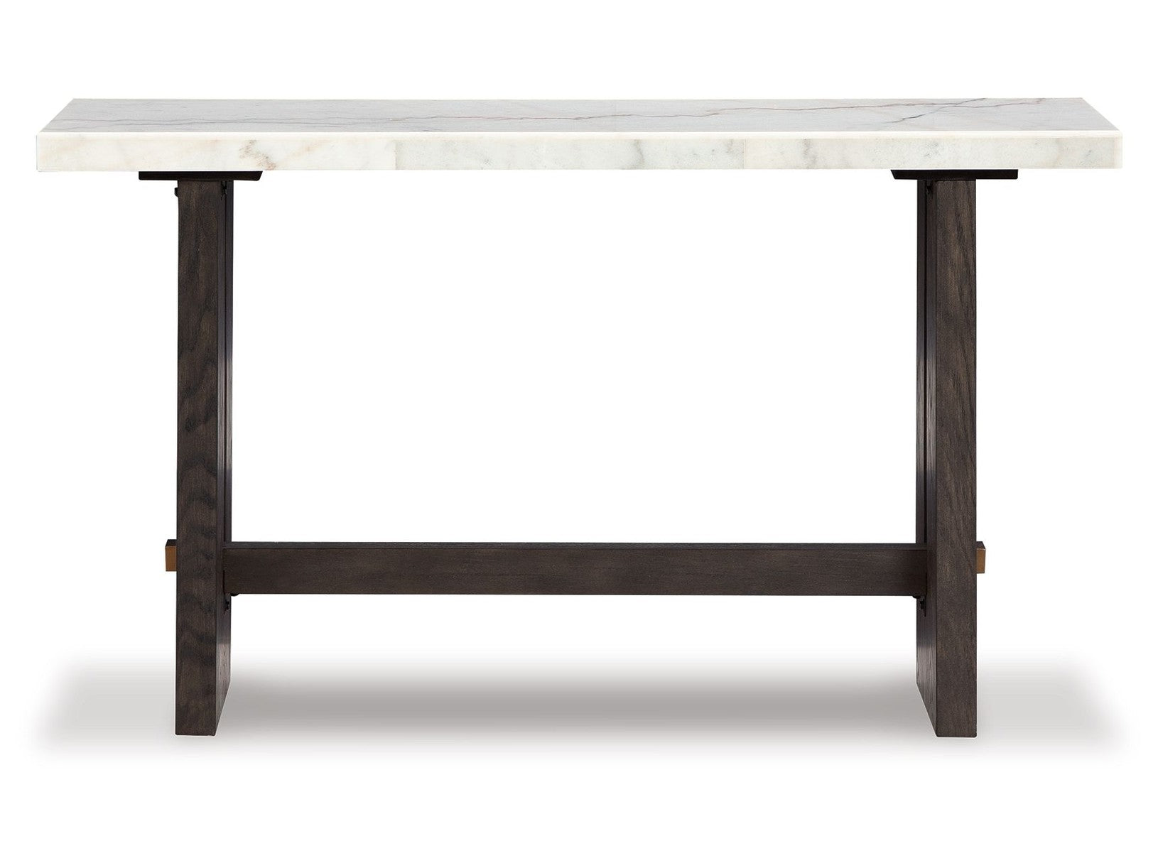 Burkhaus - Sofa Table - White / Dark Brown