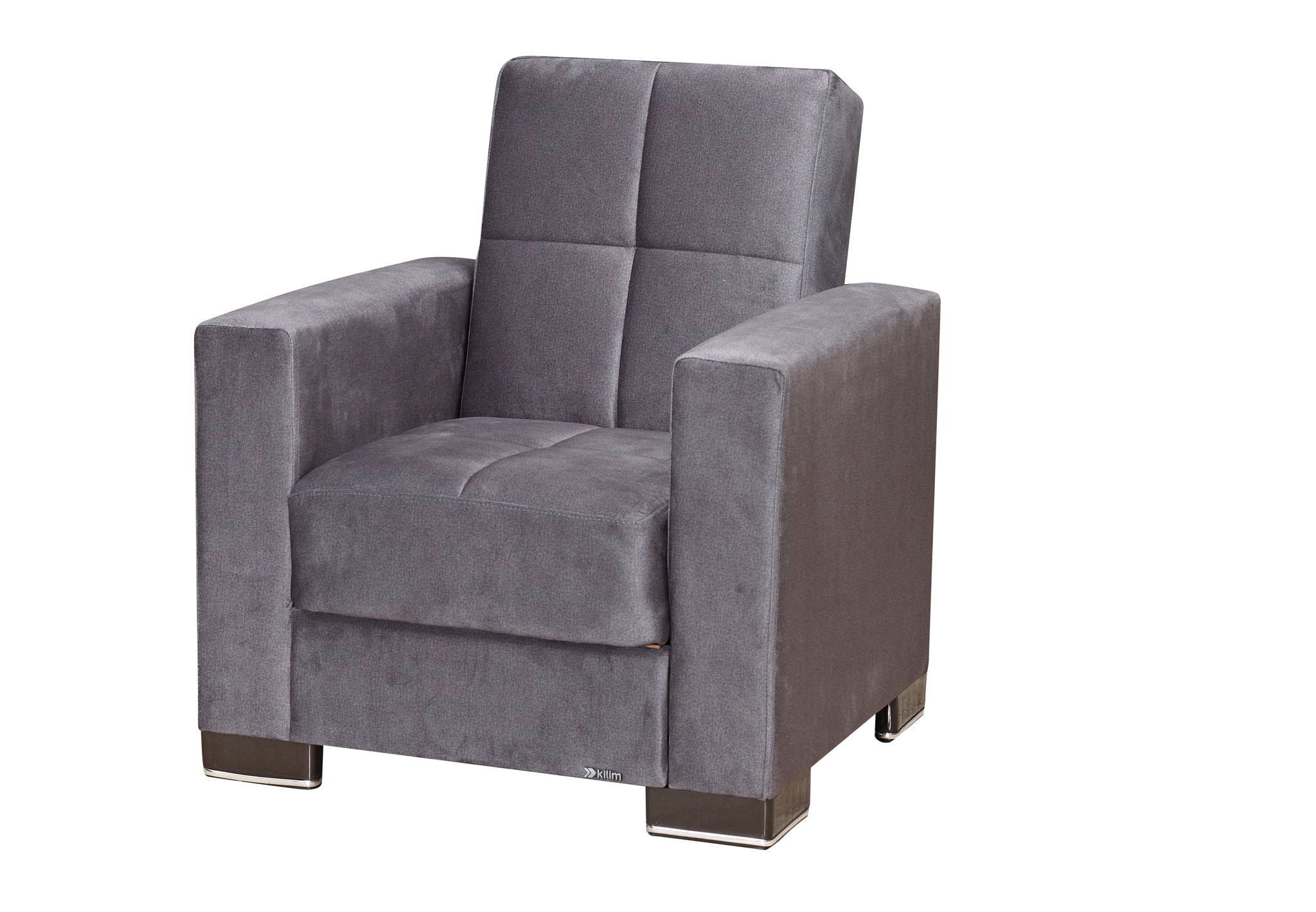 Ottomanson Armada - Upholstered Convertible Armchair With Storage - Microfiber