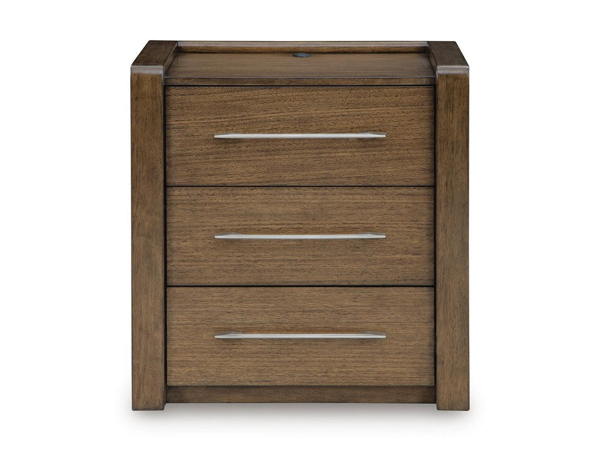 Marxmore - Three Drawer Night Stand - Brown