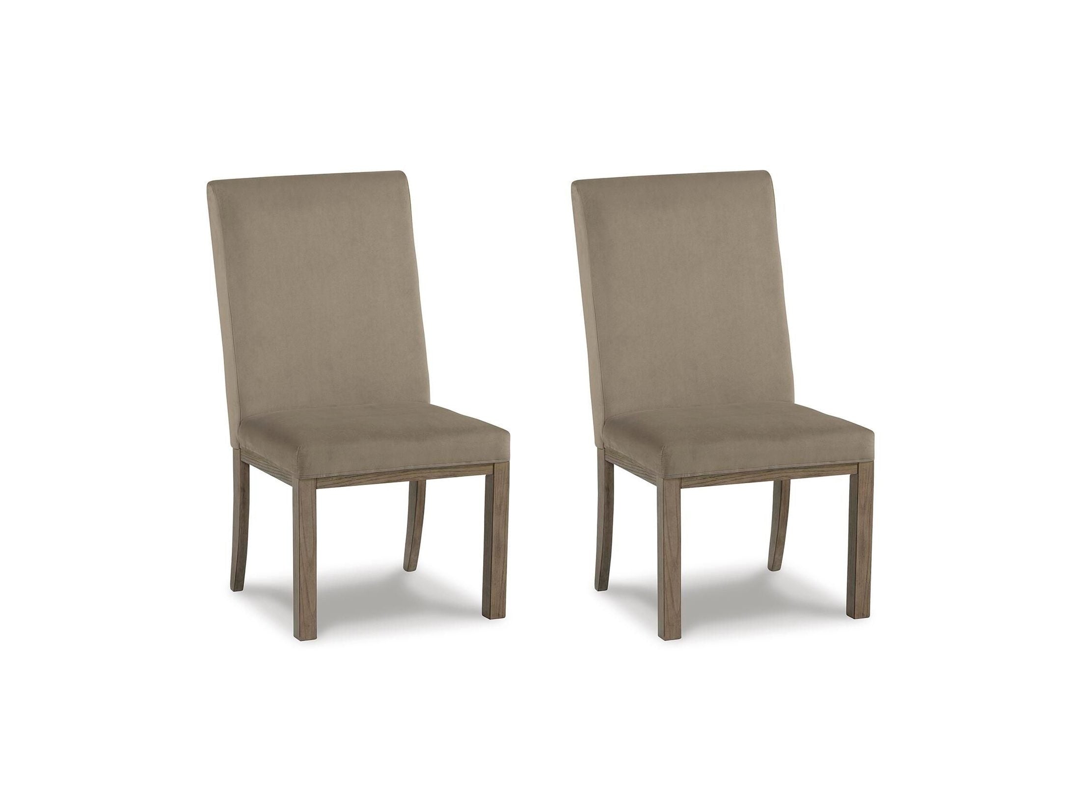 Chrestner - Dining UPH Side Chair (Set of 2) - Gray / Brown