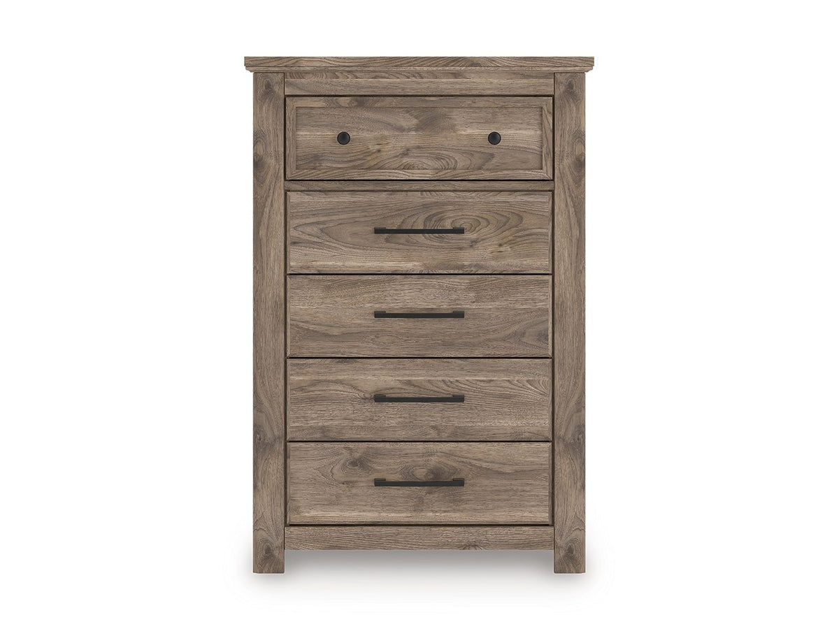Rusticott - Five Drawer Chest - Brown