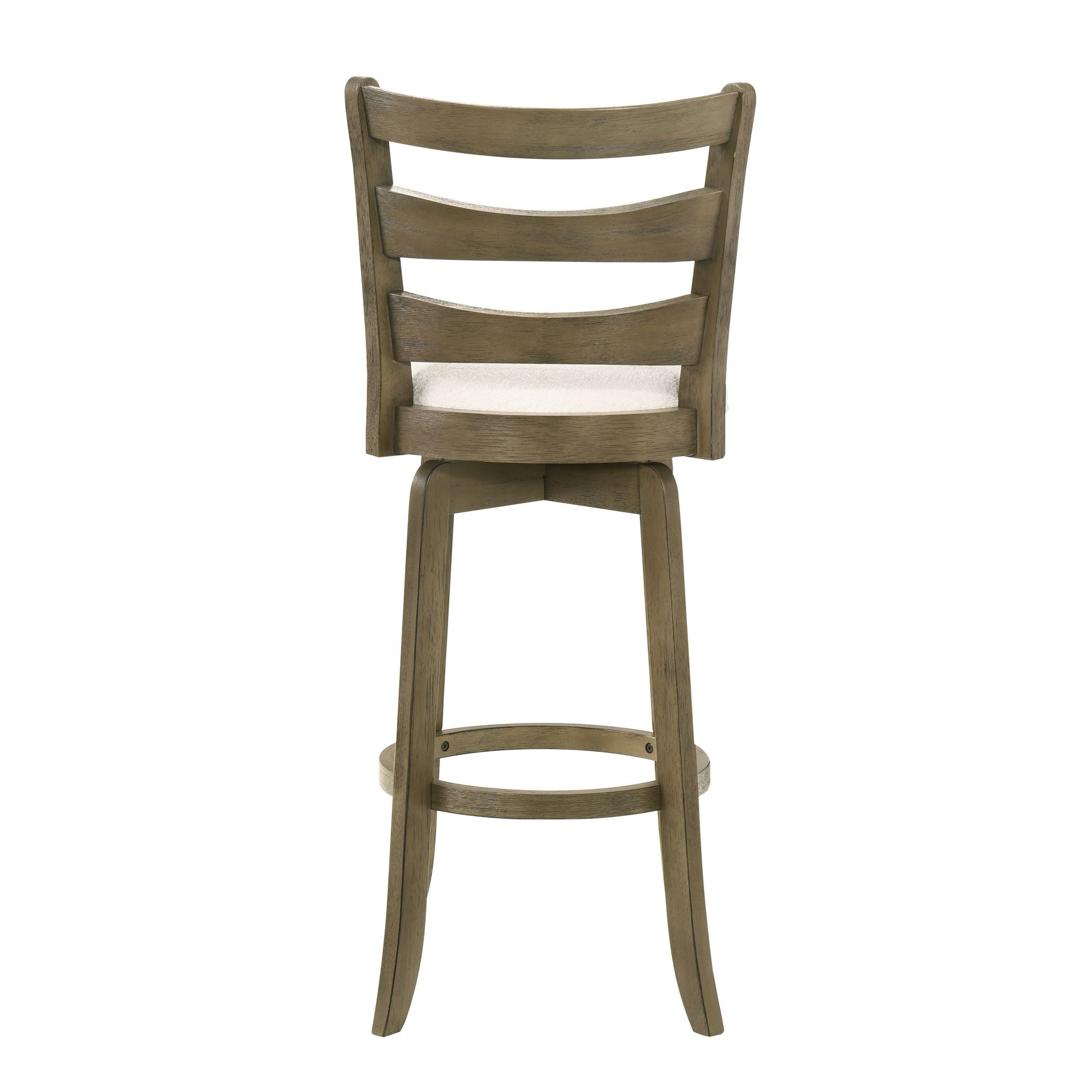 Melindra - Modern Farmhouse Swivel Wood Bar Height Kitchen Bar Stool