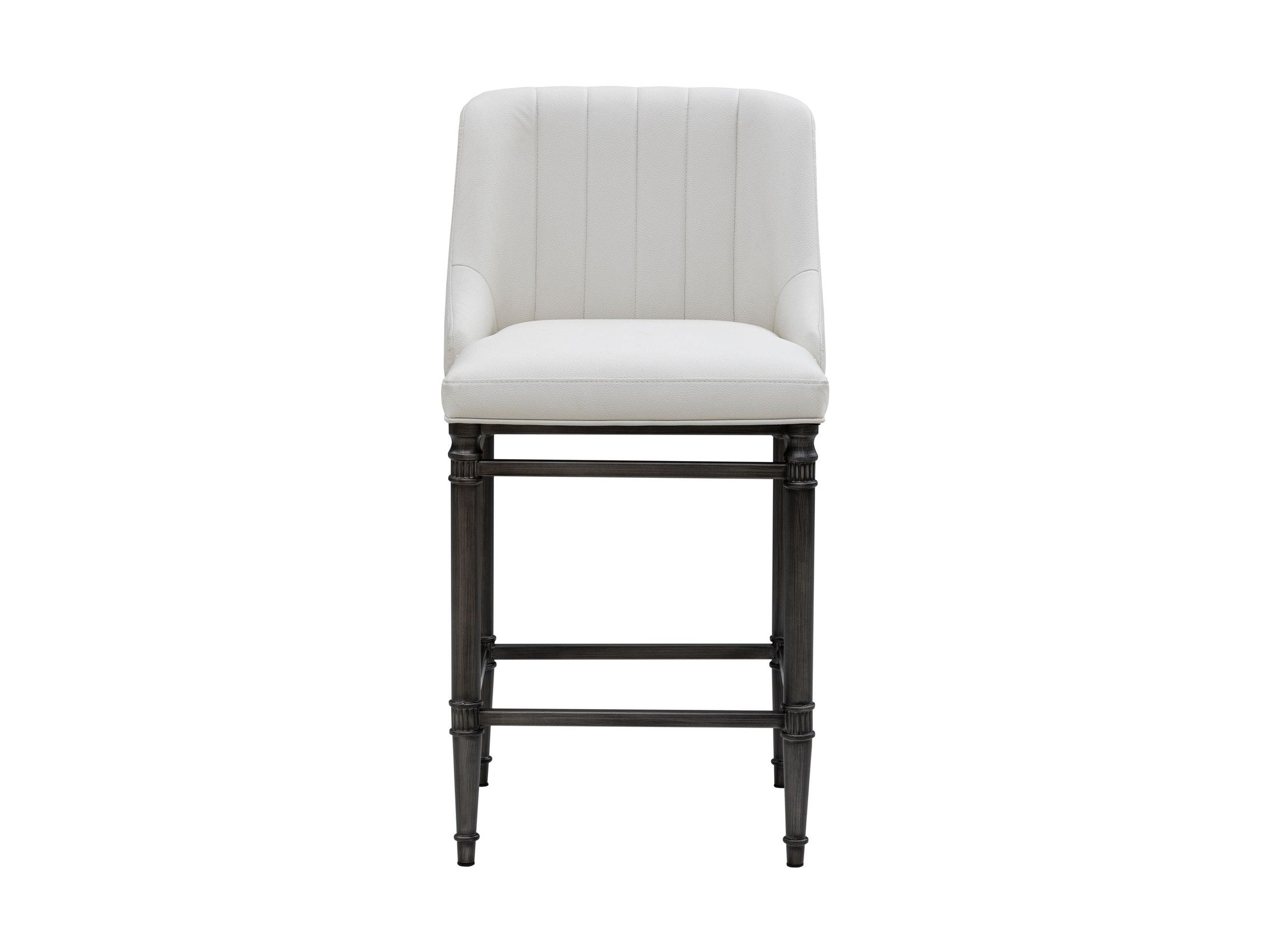 Marvin - Steel Frame Faux Leather Upholstered Counter Height Barstool
