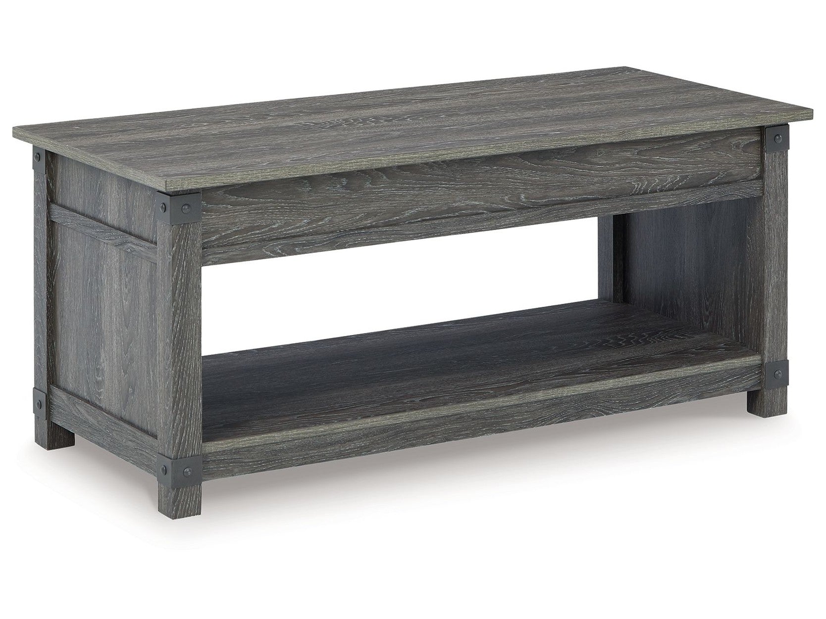 Freedan - Rect Lift Top Cocktail Table - Grayish Brown