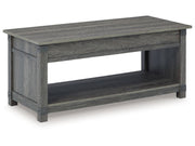 Freedan - Rect Lift Top Cocktail Table - Grayish Brown