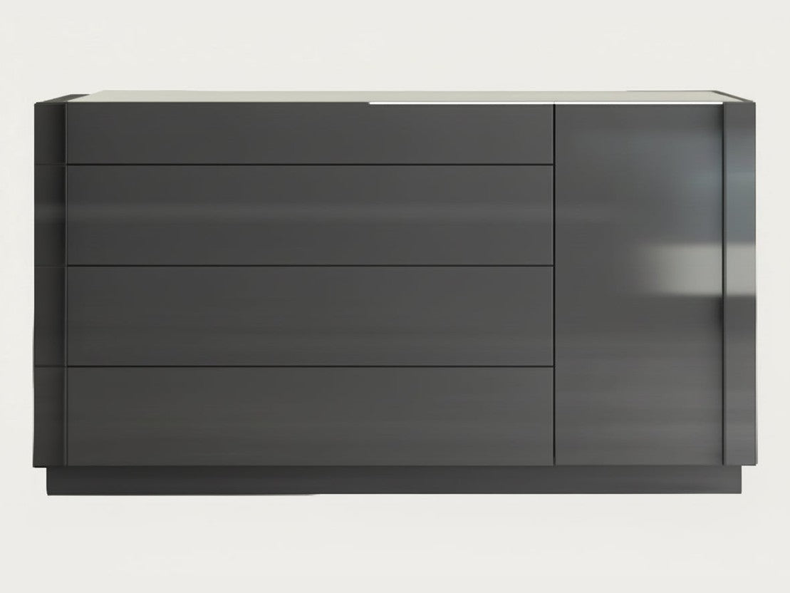 Braga Dresser in Grey High Gloss