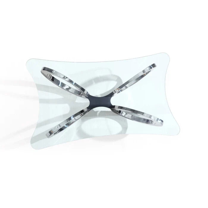 Butterfly Coffee Table with Glass Top