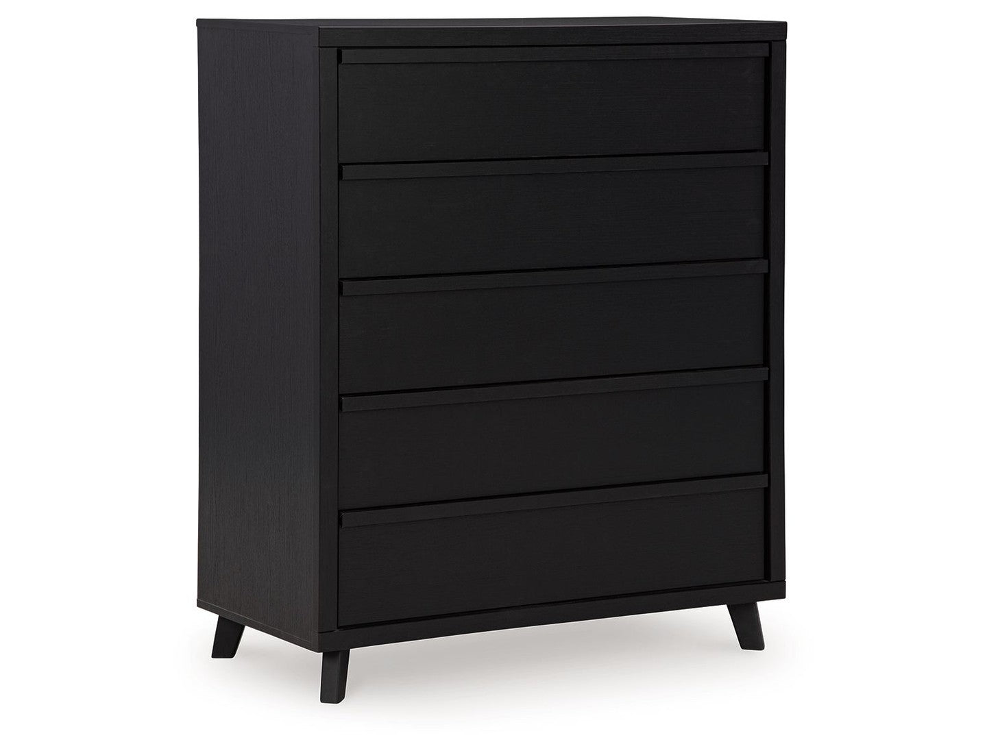 Danziar - Five Drawer Wide Chest - Black