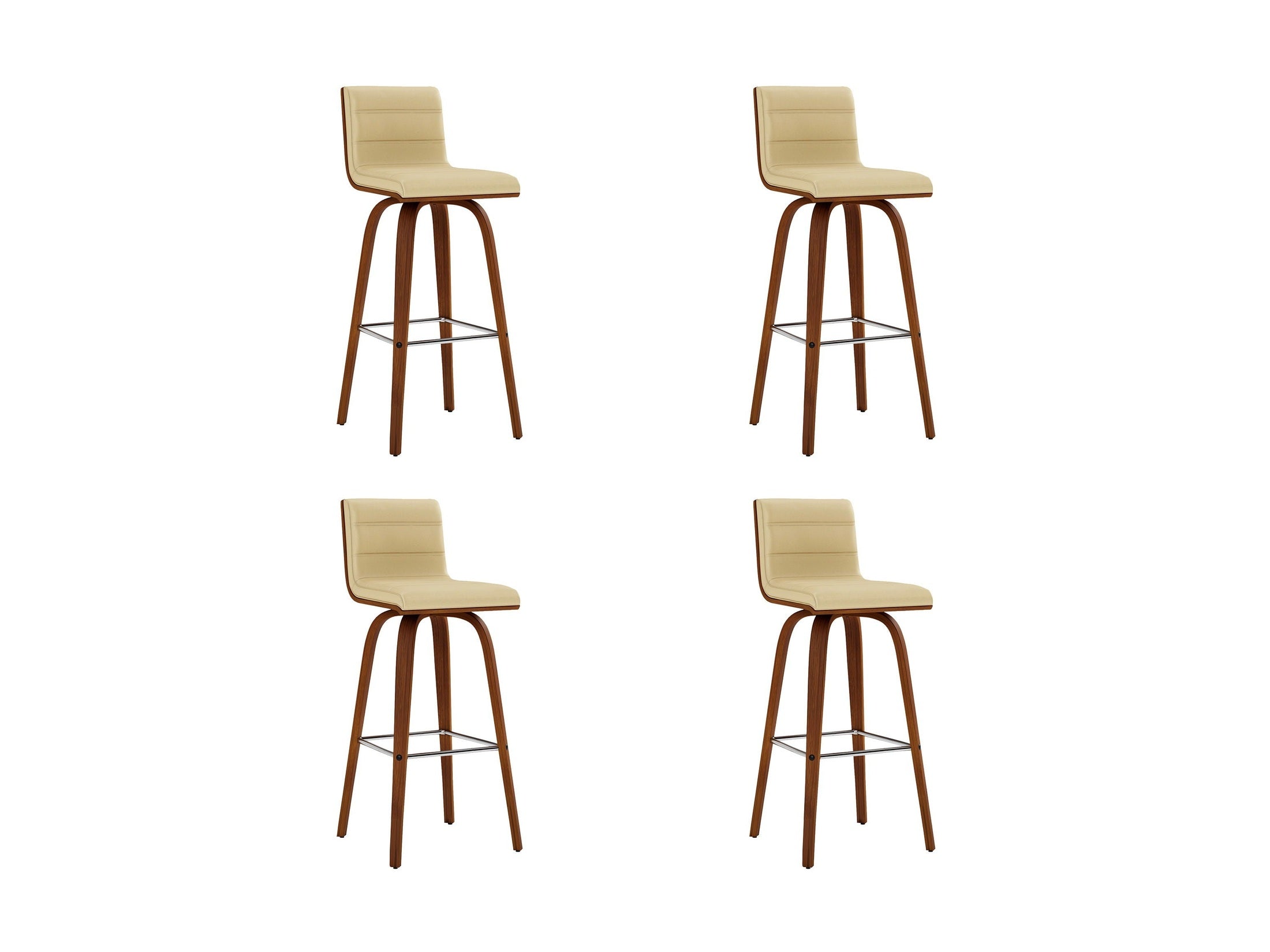 Vienna - 30" Swivel Bar Stool - Walnut Wood
