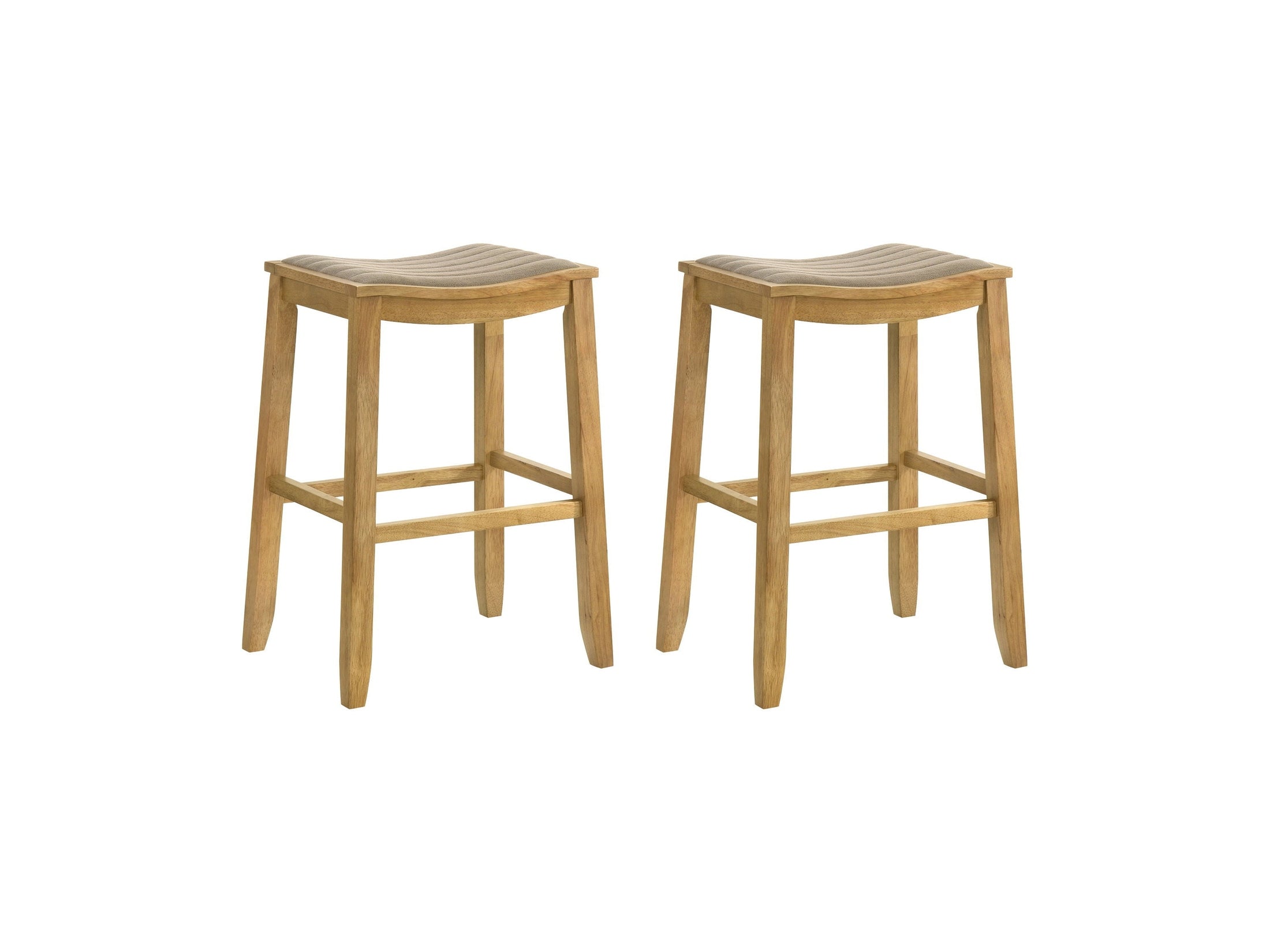 Iyani - Coastal Modern Wood Bar Height Kitchen Bar Stool