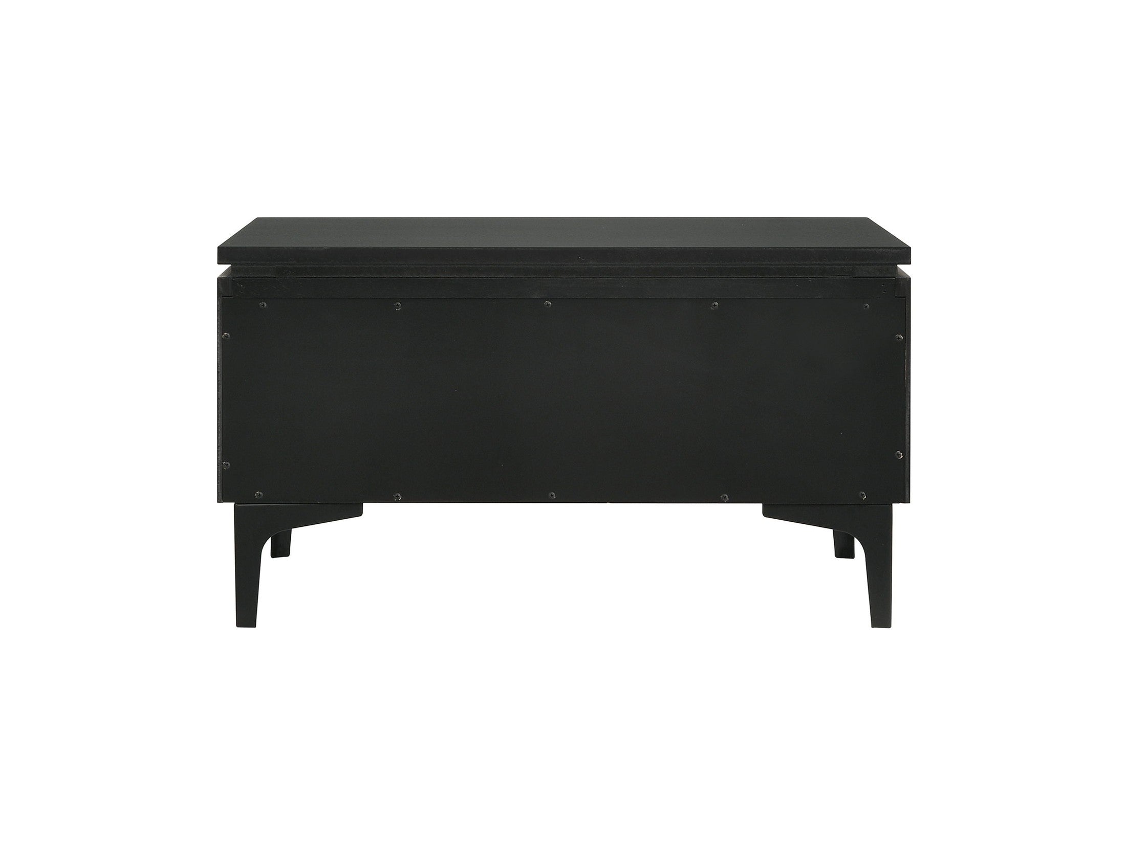 Legend - 1 Drawer Nightstand With Metal Legs - Black Glaze Ash