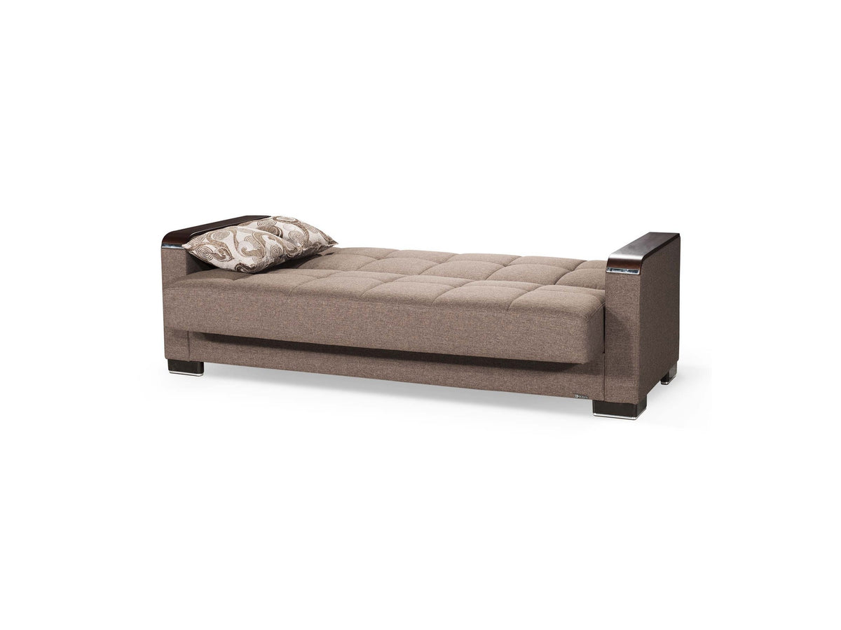 Ottomanson Armada X - Upholstered Convertible Wood Trimmed Sofabed With Storage - Polyester