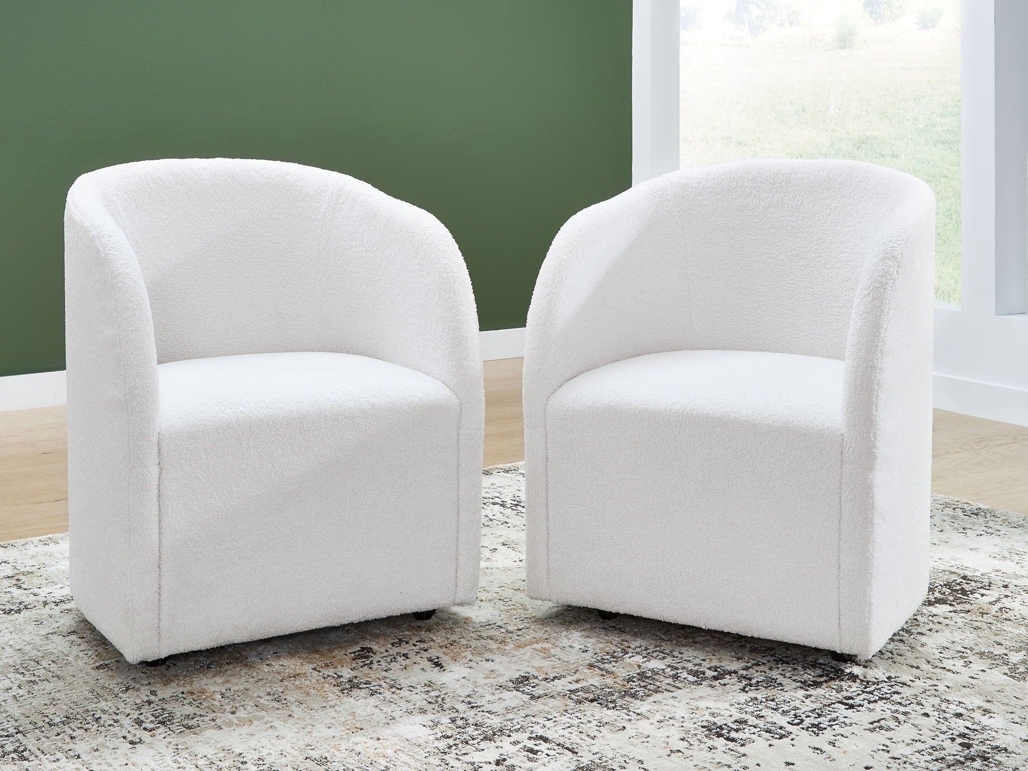 Rowanbeck - Dining Upholstered Arm Chair (Set of 2) - Ivory