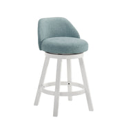 Erika - Modern Transitional Swivel Wood Counter Height Kitchen Bar Stool