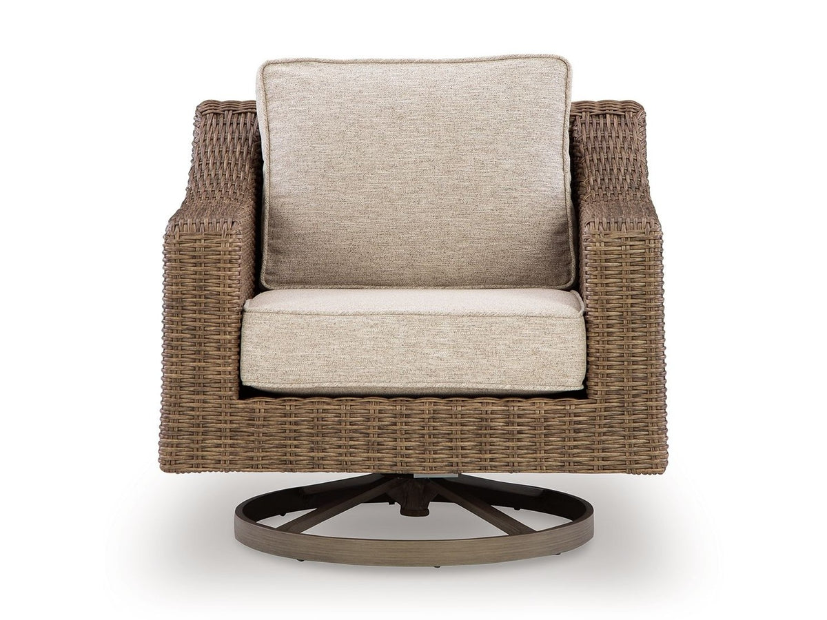 Laguna Heights - Swivel Lounge With Cushion - Beige