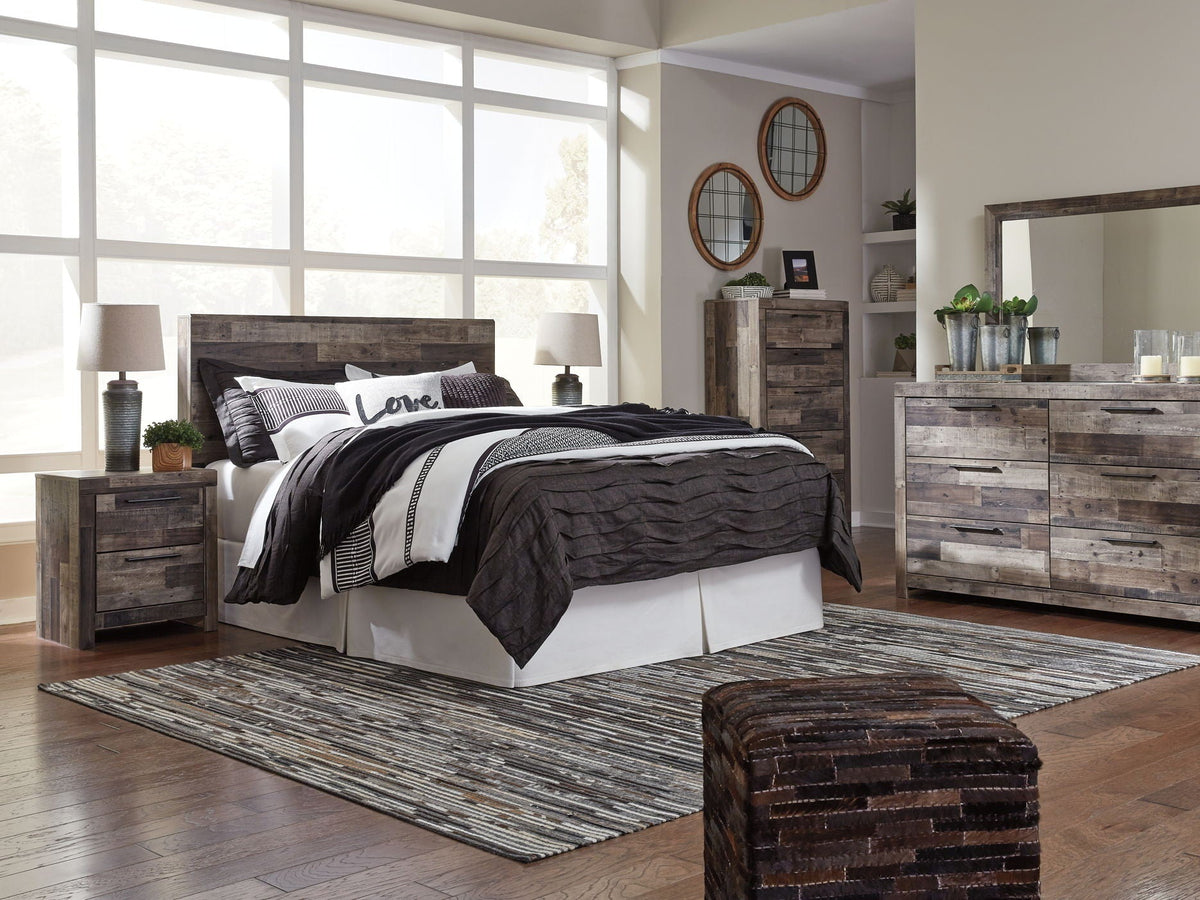 Derekson - Two Drawer Night Stand - Multi Gray