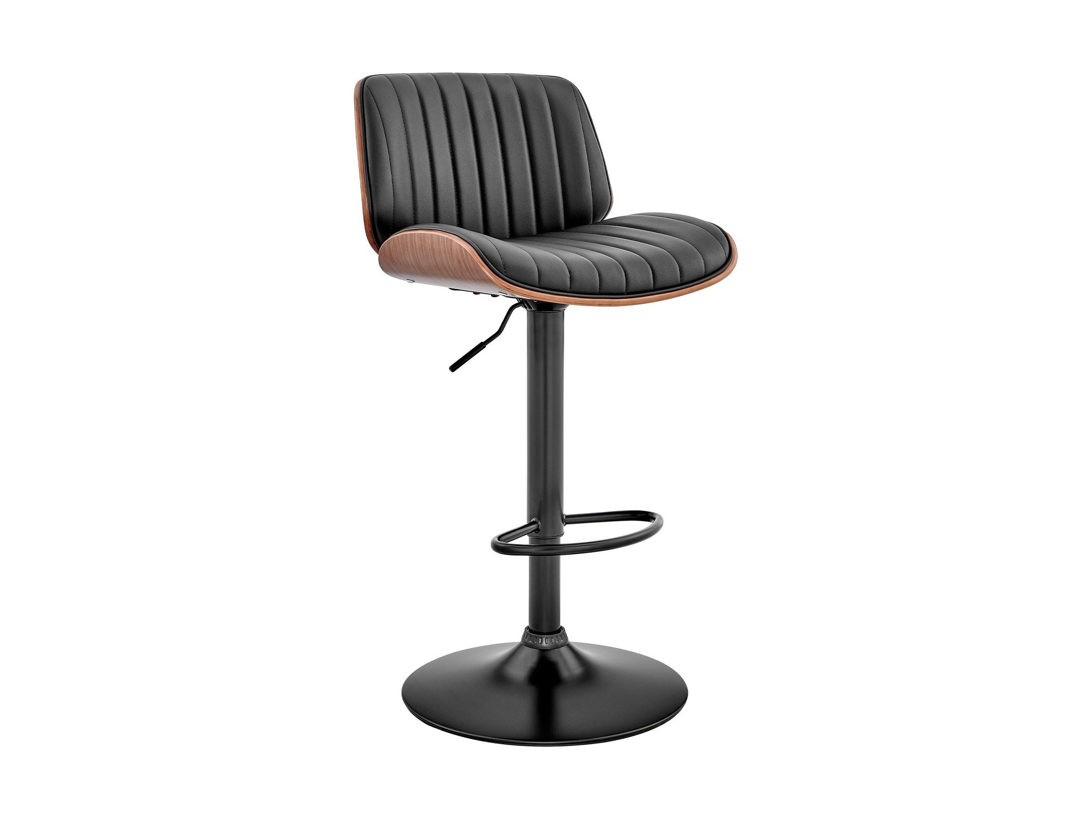 Brock - Adjustable Bar Stool With Black Base