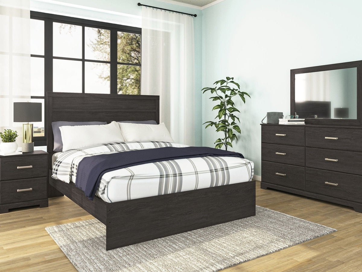 Belachime - Two Drawer Night Stand - Charcoal