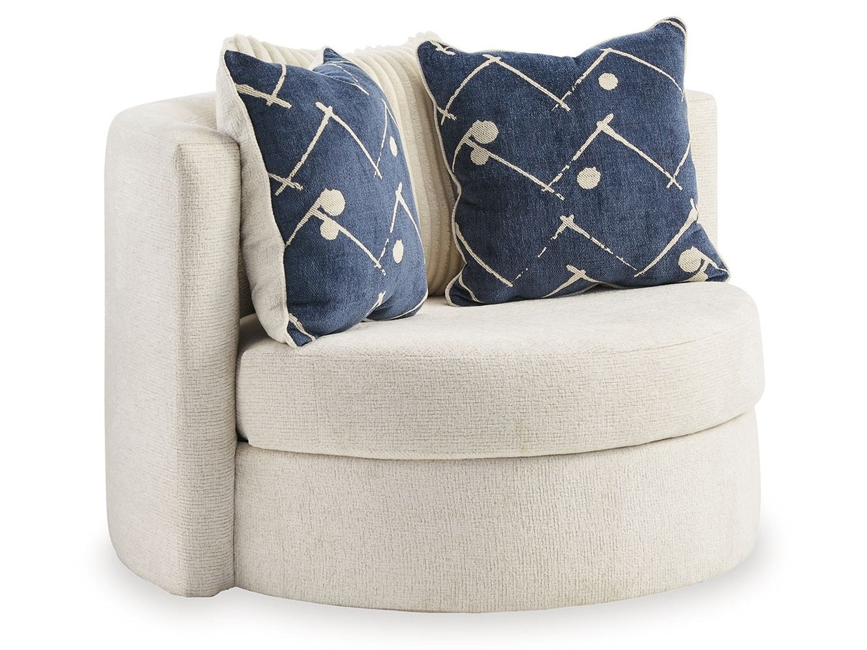 Padova - Swivel Accent Chair - Ivory