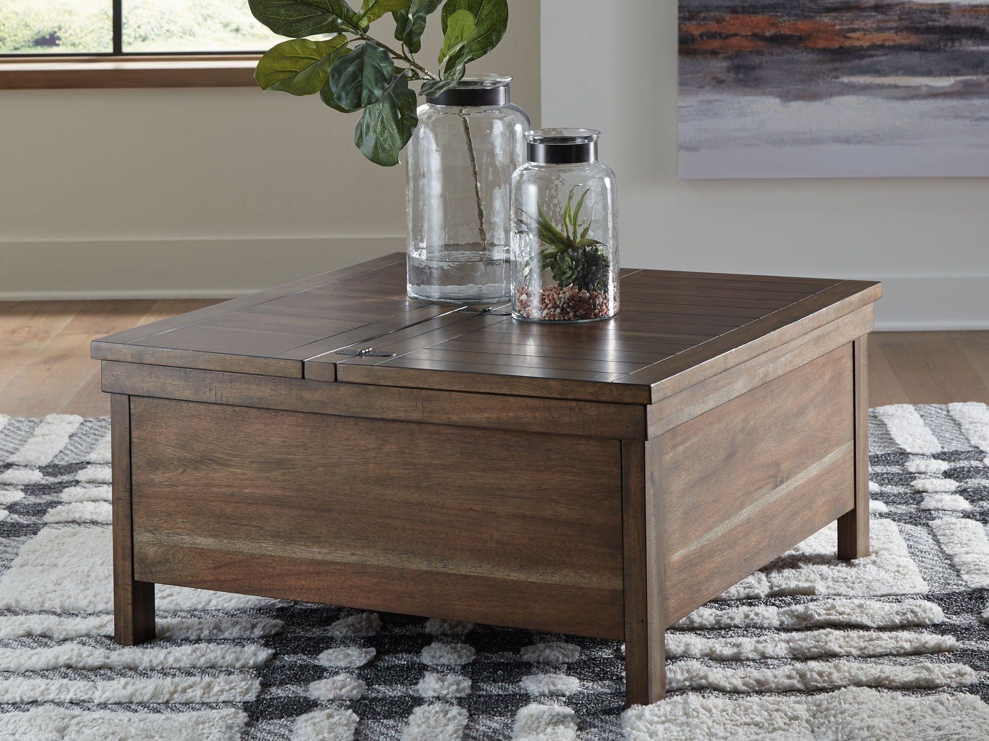 Moriville - Lift Top Cocktail Table - Grayish Brown