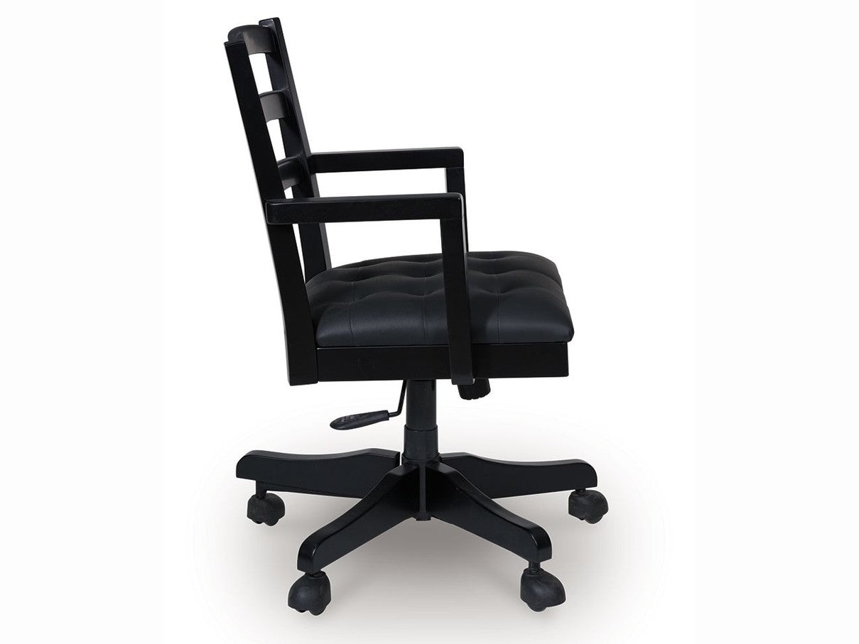 Wildenauer - Home Office Swivel Desk Chair - Brown / Black