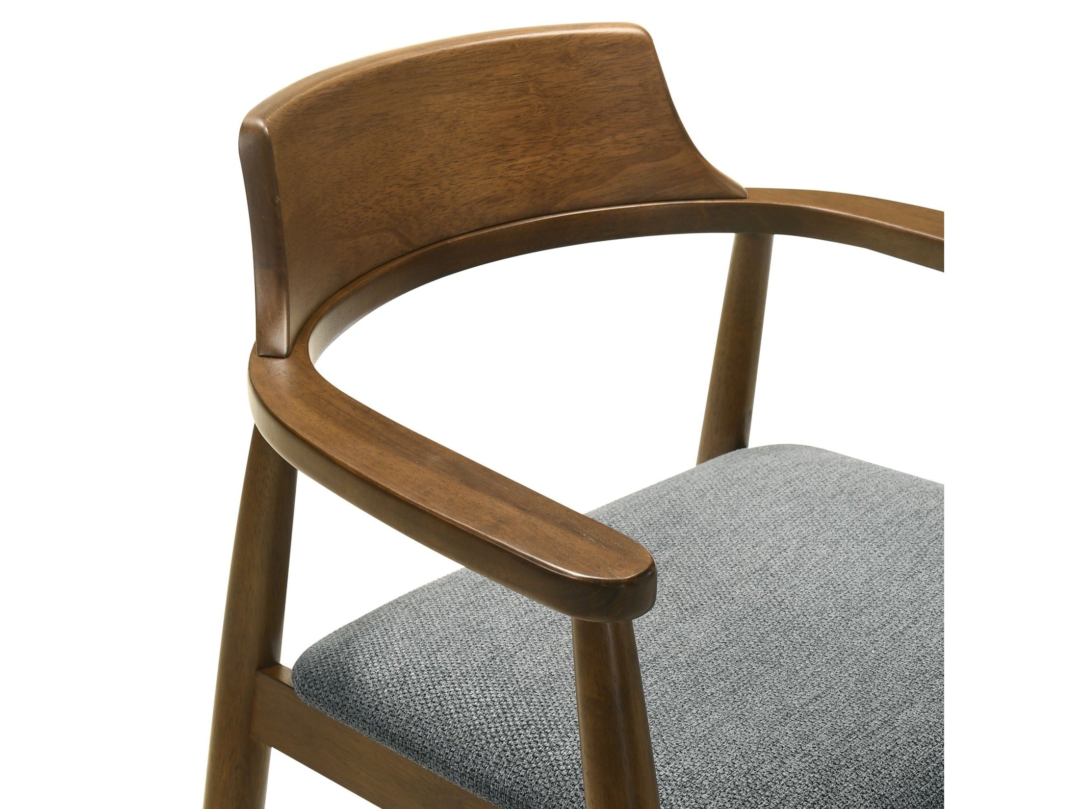 Emorie - Upholstered Solid Wood Dining Chair - Charcoal / Walnut