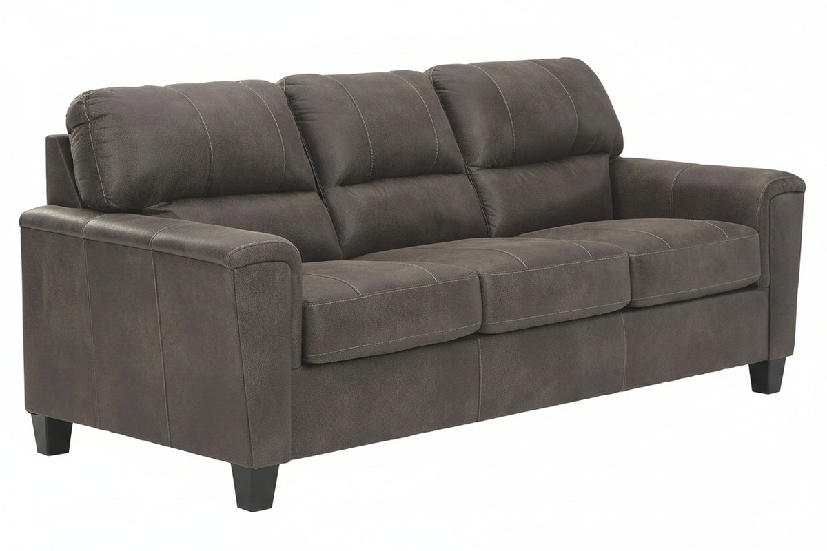 Gray sofa on a white background