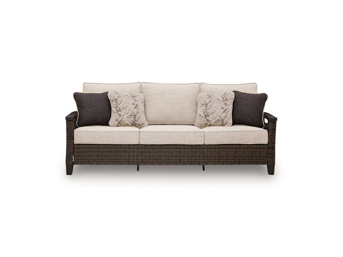 Monterey Point - Sofa With Cushion - Dark Brown