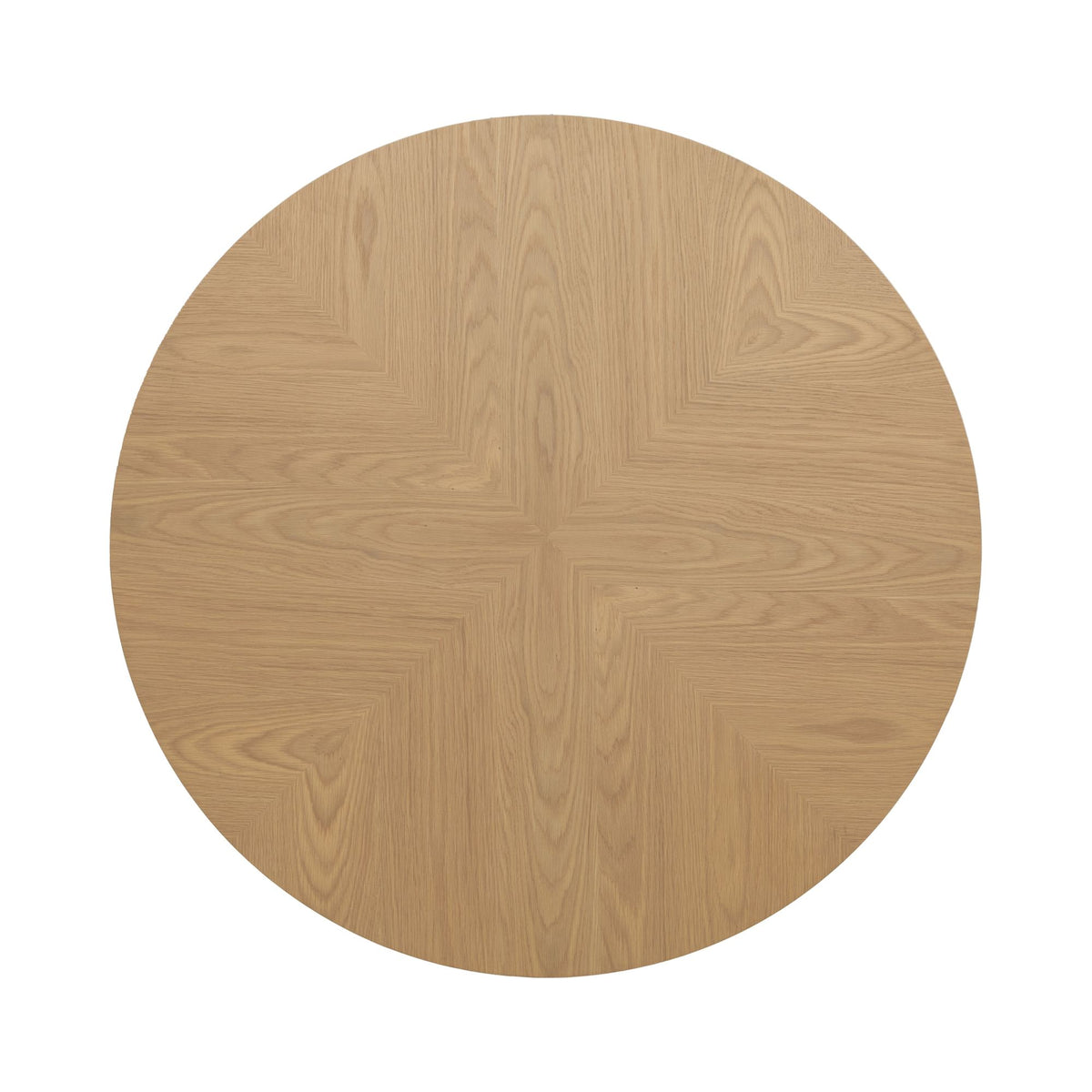 Santorini - 5-Piece Round Wood Tabletop Dining Table Set With Stools Seats Up To 4 - Light Cashew / Natural