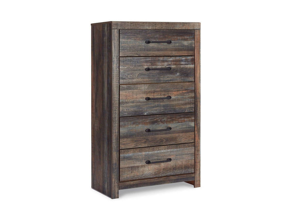 Drystan - Five Drawer Chest - Brown / Beige