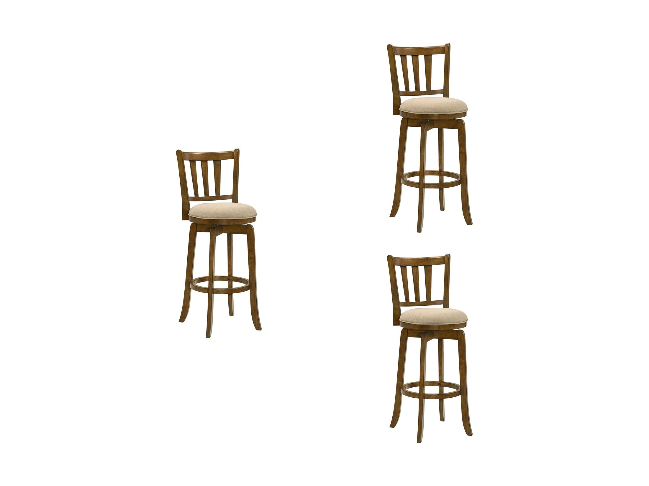 Wren - Modern Farmhouse Swivel Wood Bar Height Kitchen Bar Stool