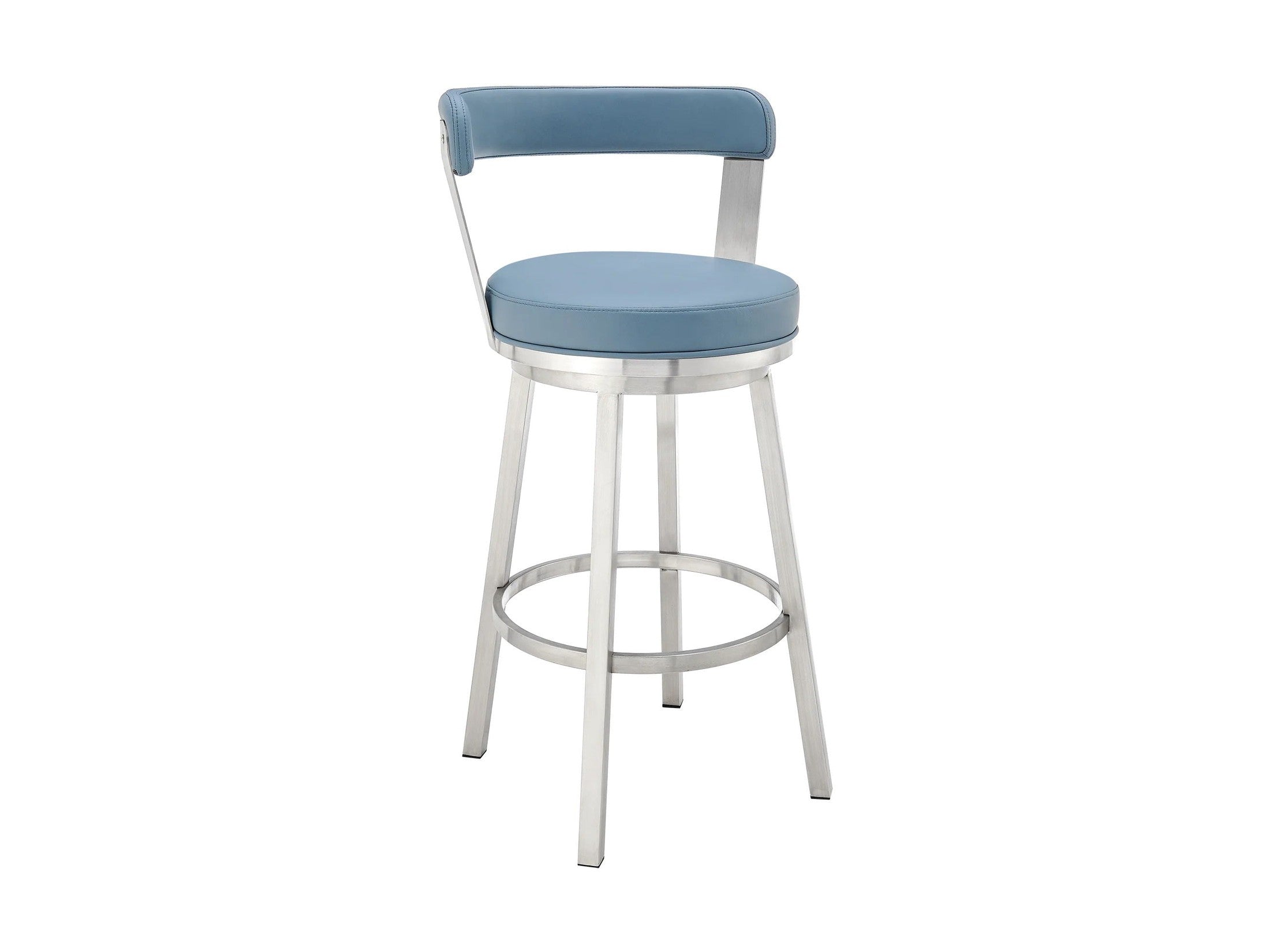 Bryant - Swivel Bar Stool With Silver Frame