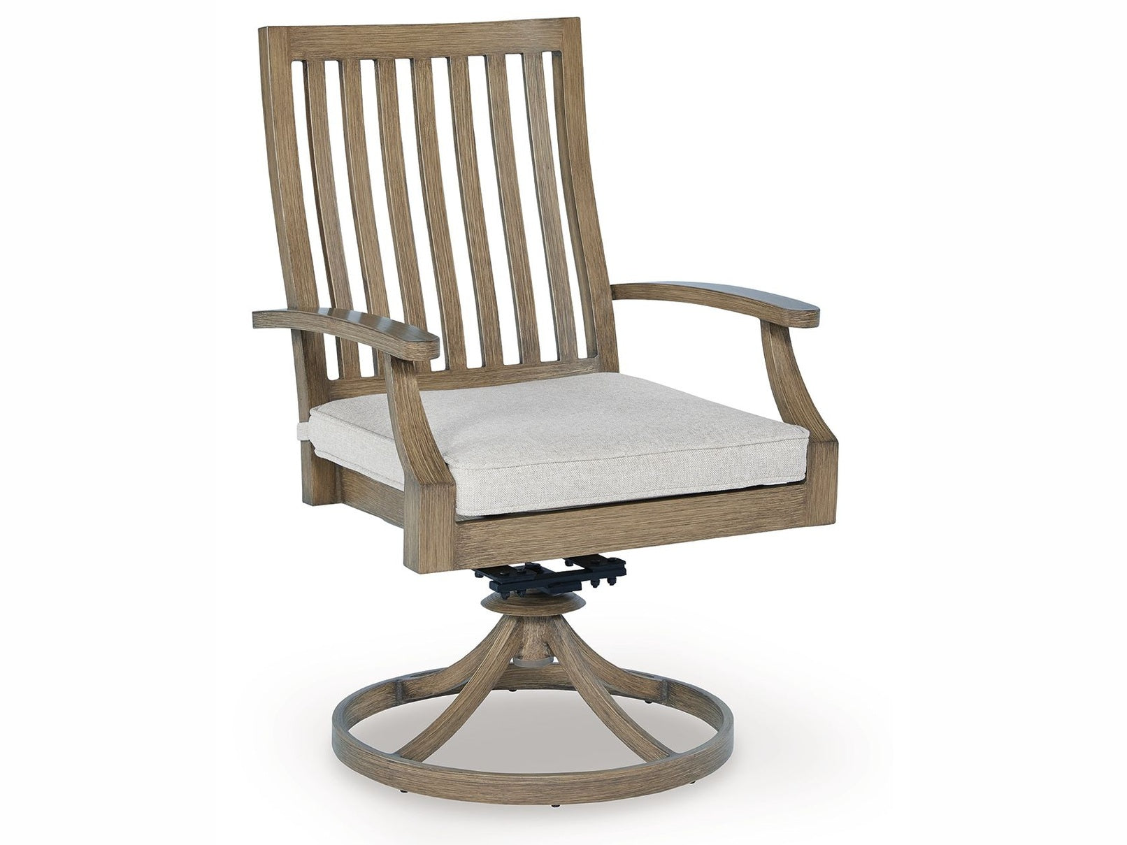 Rainier Ranch - Swivel Chair With Cushion (Set of 2) - Brown / Beige