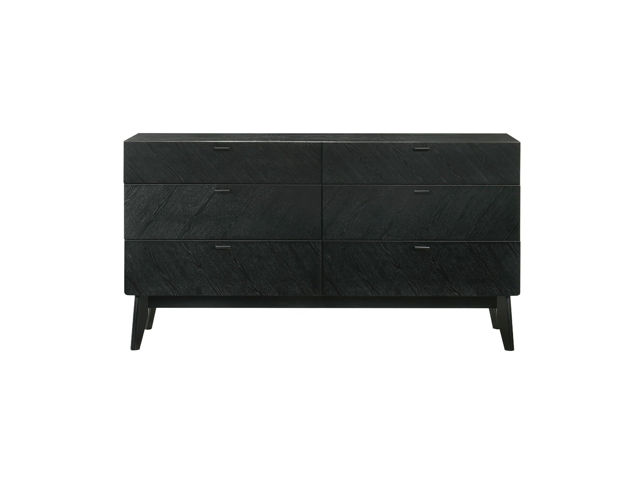 Petra - 6 Drawer Wood Dresser - Black