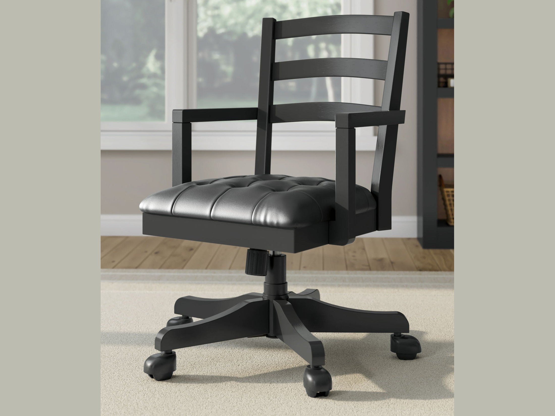 Wildenauer - Home Office Swivel Desk Chair - Brown / Black