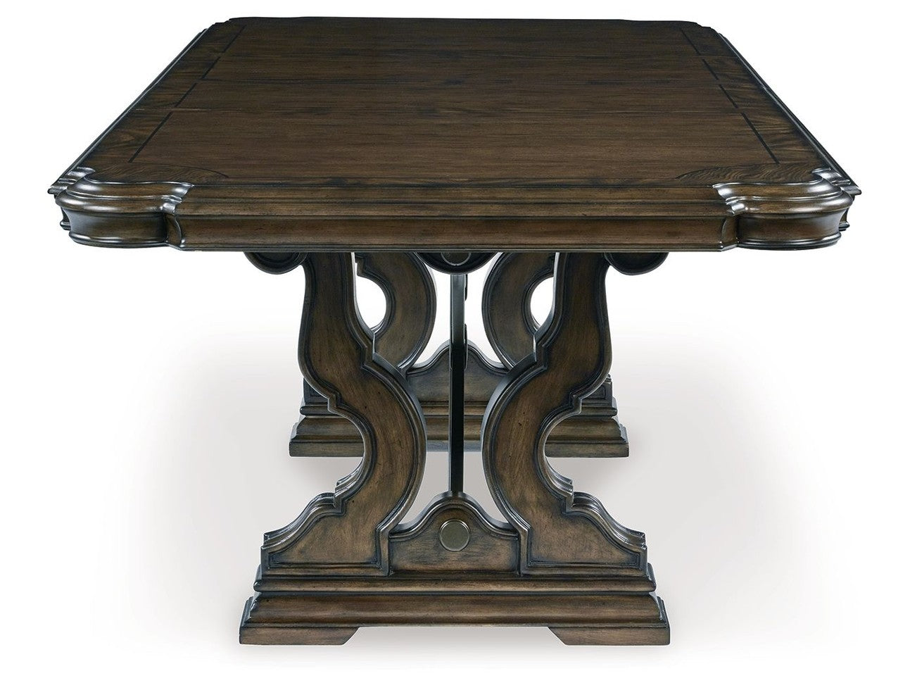 Maylee - 11 Pc. - Dining Extension Table, 4 Side Chairs, 2 Arm Chairs, Storage Bench, Buffet And Hutch - Dark Brown