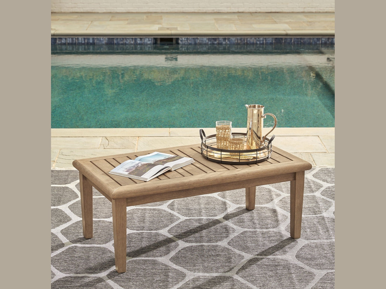 Carter Hall - Rectangular Cocktail Table - Beige