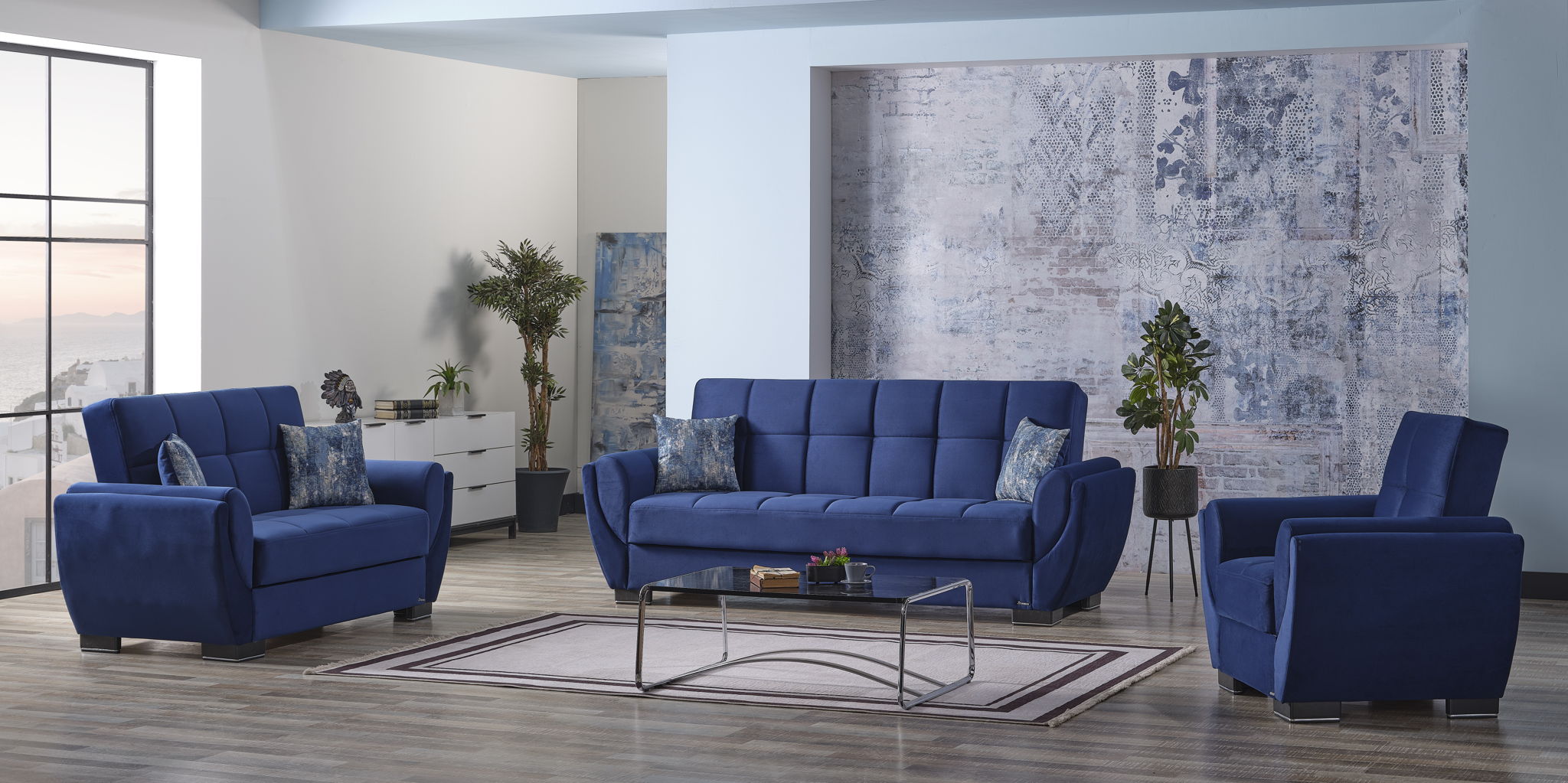 Ottomanson Armada Air - Upholstered Convertible Armchair With Storage - Microfiber