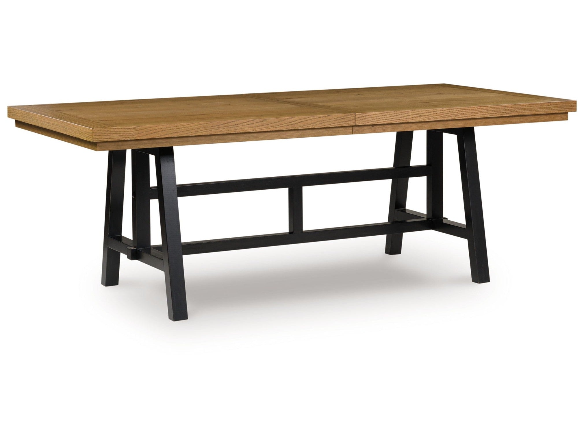 Galliden - Rectangular Dining Room Extension Table - Black / Brown