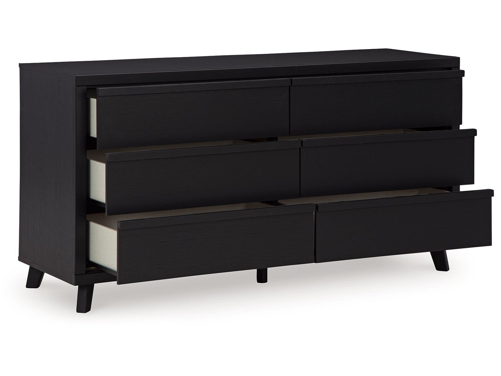 Danziar - Six Drawer Dresser - Black
